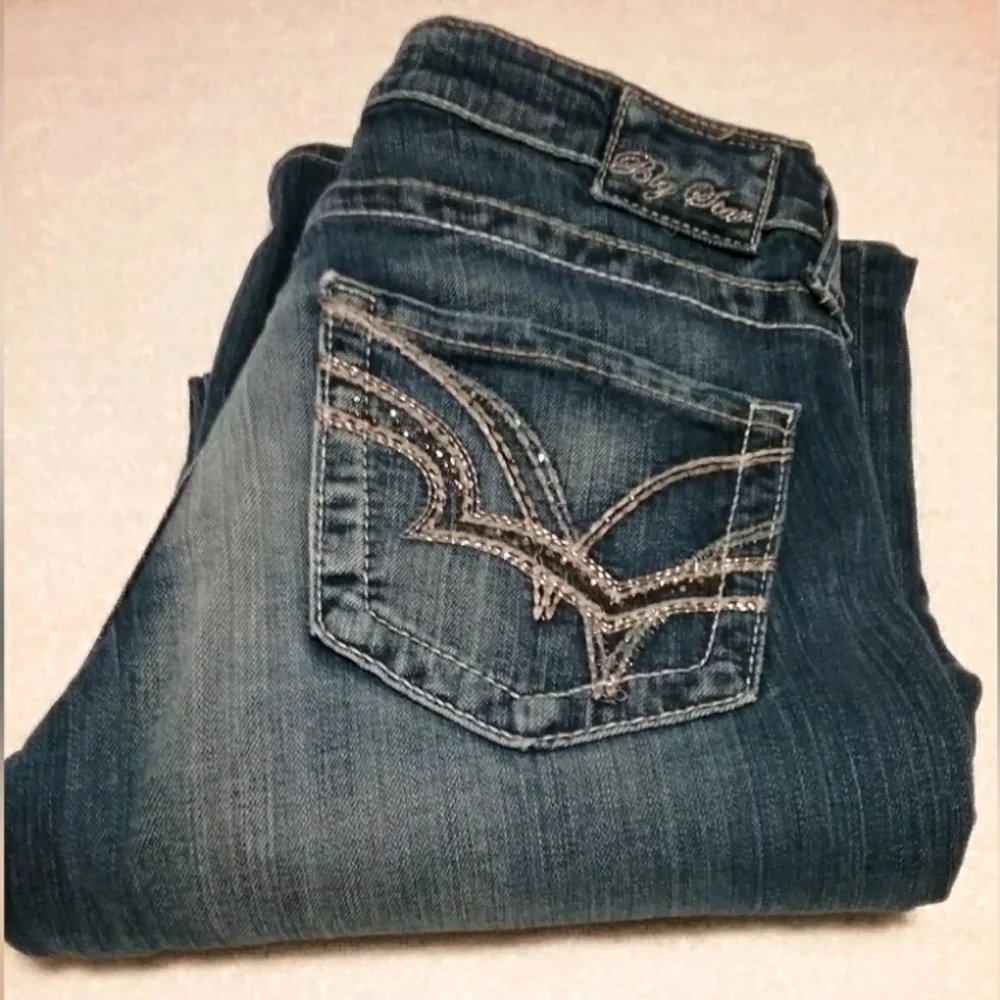 Big Star Casey Low-Rise Blue Jeans - Size 29